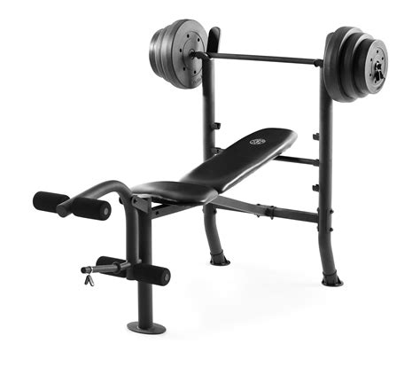 Gold's Gym XR 8.1 Combo Weight Bench with 100 Lb. Vinyl Weight Set ...