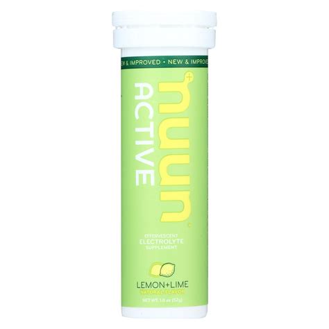 Nuun Hydration Nuun Active - Lemon And Lime - Case Of 8 - 10 Tablets in ...