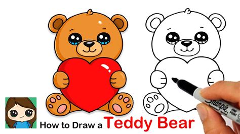 Teddy Bear Drawing Valentines