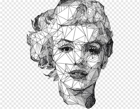 Drawing Portrait Artist, triangle, triangle, monochrome, symmetry png ...