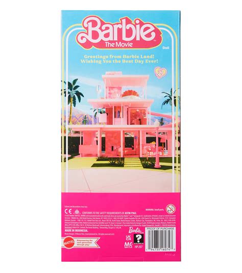 Barbie Movie - Ken Doll Wearing Pastel Striped Beach Matching