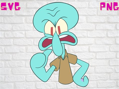 SpongeBob SquarePants Squidward Mad SVG Digital File Only | Etsy