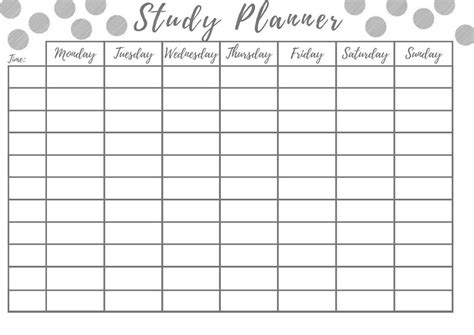 Study Planner Printable Revision Planning Weekly Exam - Etsy | Study ...