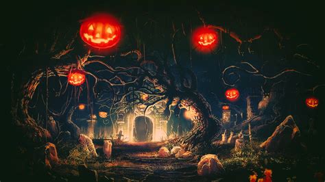 Halloween, Terror, Night, Fantasy art, Photoshop, Artwork, Pumpkin ...