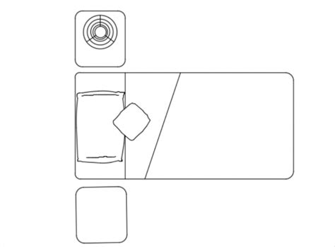 Furniture single bed top view - Cadbull