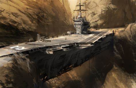 Space Aircraft Carrier Concept Art