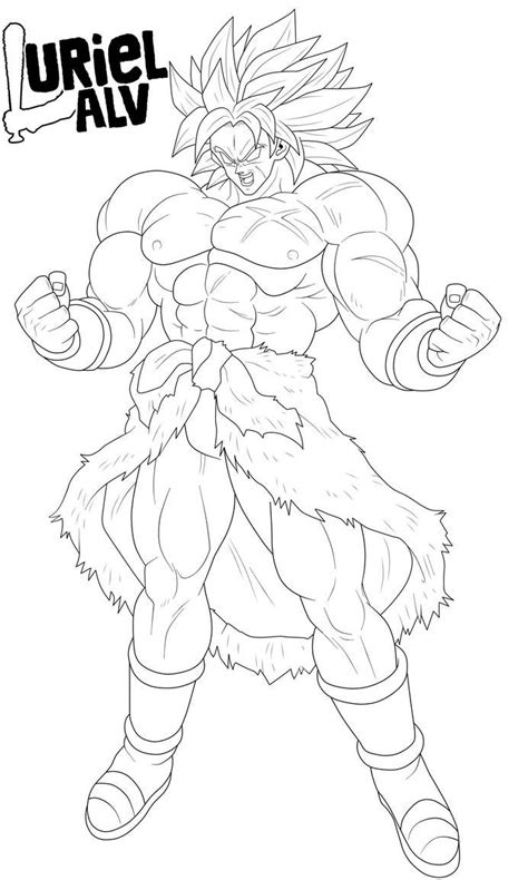 Broly LineART by UrielALV | Dragon ball super artwork, Dragon ball ...