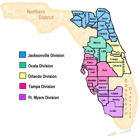 Middle District Of Florida Map - Table Rock Lake Map