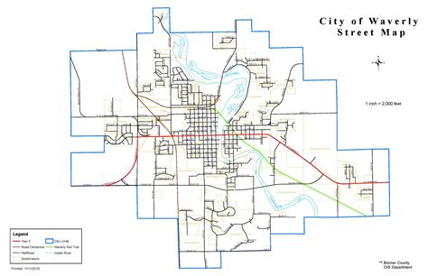 Waverly Street Map - The City of Waverly