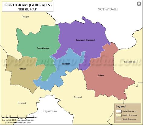 Gurugram (Gurgaon)Tehsil Map