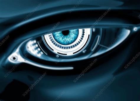 Cyborg eye, conceptual illustration - Stock Image - C038/4317 - Science ...