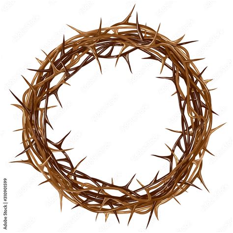 Crown of thorns. Color, artistic, graphic drawing of a crown of thorns ...