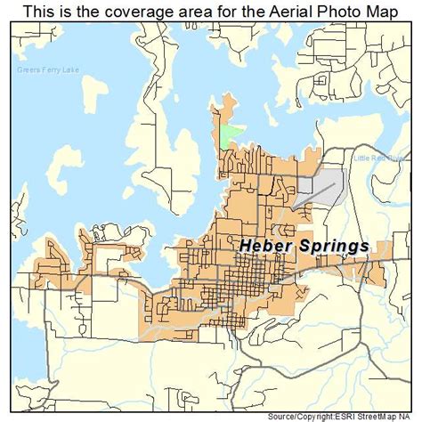 Aerial Photography Map of Heber Springs, AR Arkansas