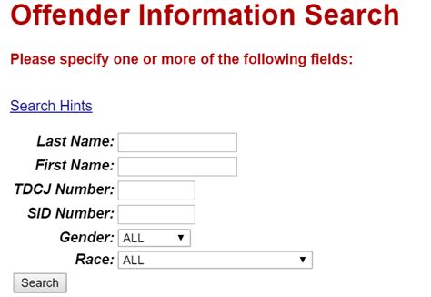 texas offender search tdcj - inmatesearchinfo.com