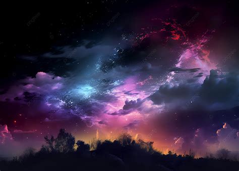 Night Sky Fantasy Starry Sky Background, Starry Sky, Night Sky, Dream ...