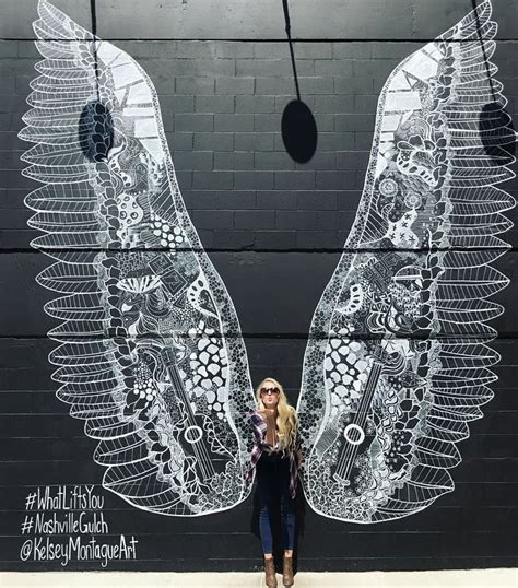 Nashville Wing Mural. What Lifts you. The gulch. Outdoor street art ...