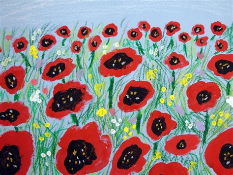 very pretty :) | Elementary art projects, Art classroom, Poppy field ...