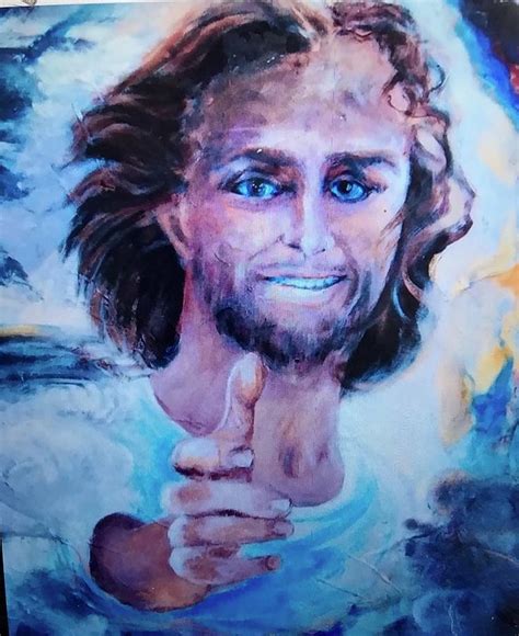 Jesus Reaching Out Painting by Art by Ren