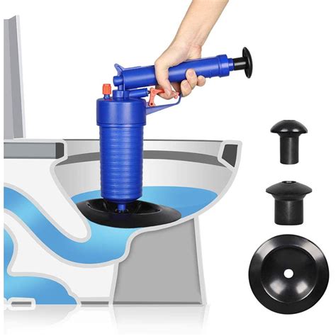 Drain Blaster, Air Powered Drain Clog Remover, High Pressure Plunger ...