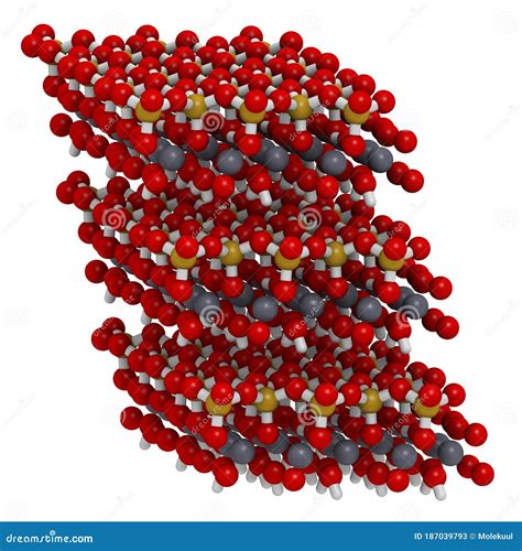 Kaolinite Clay Mineral, Crystal Structure Royalty-Free Stock ...