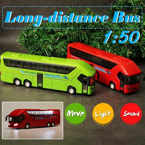 1:50 3Colors alloy pull back bus model high imitations Double ...