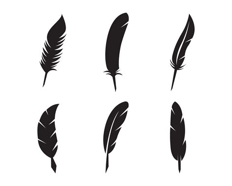 Feather pen write sign logo template app 595120 Vector Art at Vecteezy