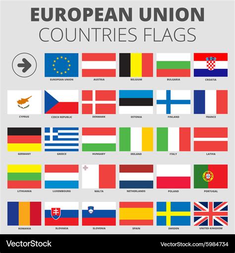 European union country flags Royalty Free Vector Image