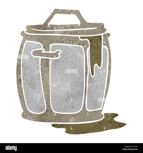 freehand retro cartoon dirty garbage can Stock Vector Image & Art - Alamy