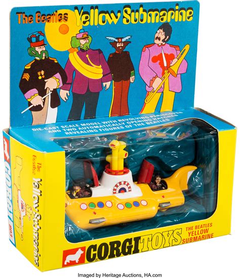 The Beatles Vintage Yellow Submarine Corgi Diecast Scale Model Toy ...