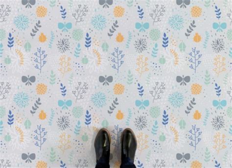 Colourful Floral Vinyl Flooring Outside | Decor Your Walls