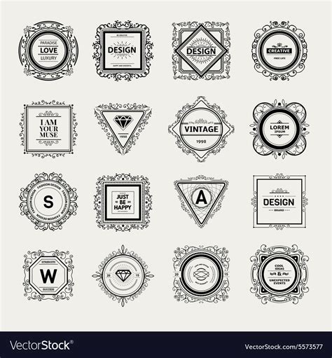 Monogram luxury logo template Royalty Free Vector Image