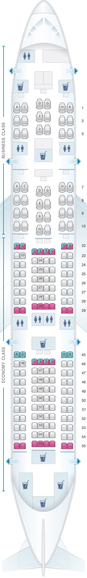 Seat Map Japan Airlines (JAL) Boeing B787-8 E01 | SeatMaestro