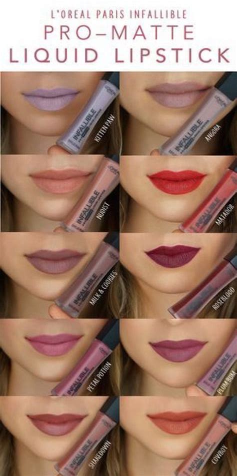 Shades of the new L'Oreal Infallible Pro-Matte Liquid Lipstick. Liquid ...