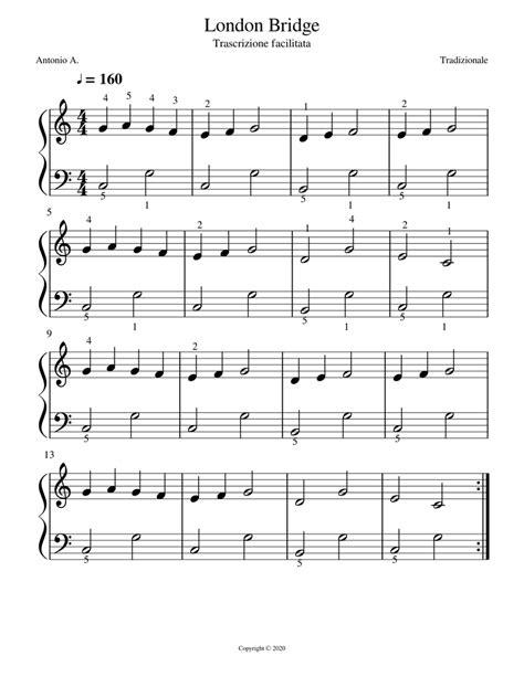 London Bridge Is Falling Down Sheet music for Piano (Solo) | Musescore.com