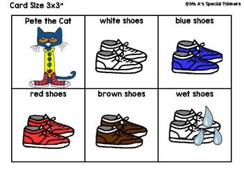 Pete the Cat I Love My White Shoes Core Vocabulary by Ms A's Special ...