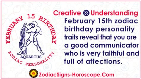 February 15 Zodiac (Aquarius) Horoscope Birthday Personality and Lucky ...