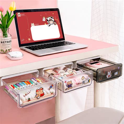 Under Table Hanging Drawer Stationery Organizer — A Lot Mall