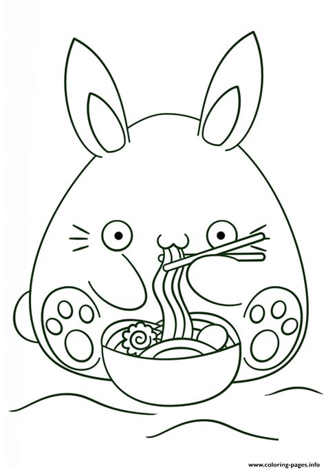 Kawaii Bunny Coloring page Printable