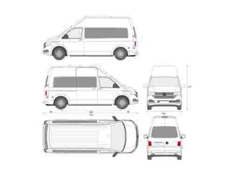 Volkswagen Transporter T6.1 Combi LWB High Roof '2019 - 2D drawing ...