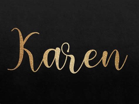 Karen Name SVG PNG Custom Name Clipart Svg Png Image Gold Name - Etsy