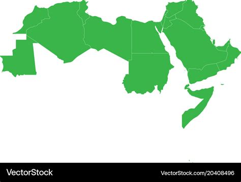 World Map Of Arab Countries