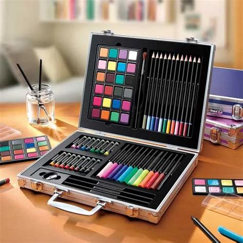 60pcs/set Deluxe Drawing Set Includes Oil Pastel Sketch Pencils Thin ...