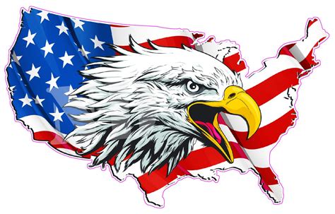 United States American Flag Eagle Head Decal sticker