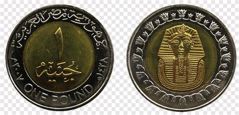 Coin Egyptian pound One pound Piastre, egyptian pound, medal, egypt png ...