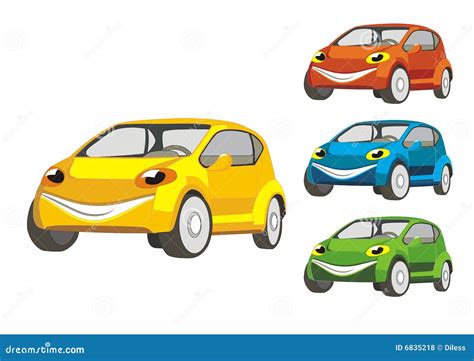 Smiling car stock vector. Illustration of safe, beautiful - 6835218