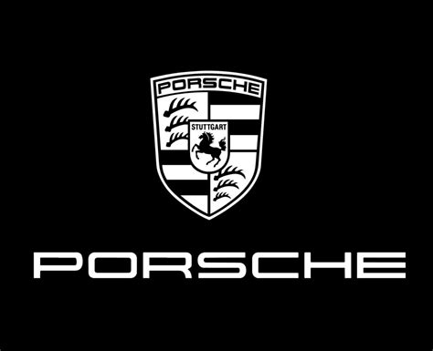 Porsche Logo Brand Symbol White Design German Car Automobile Vector ...