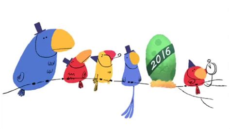 New Year's Eve 2016 Google Doodle Animation - YouTube