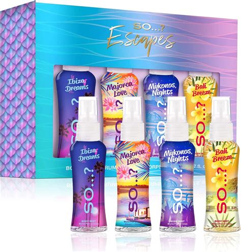 Buy SO…?Escapes Womens Gift Set, with Ibiza Dream, Bali Breeze, Mykonos ...