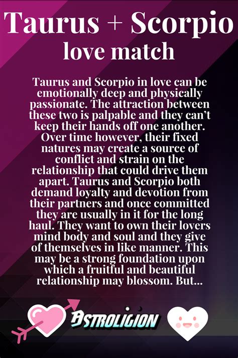 Taurus scorpio compatibility – Artofit