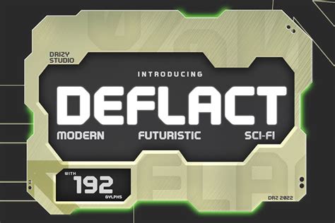 Deflact - Futuristic Sci-fi Font by drizy on Envato Elements